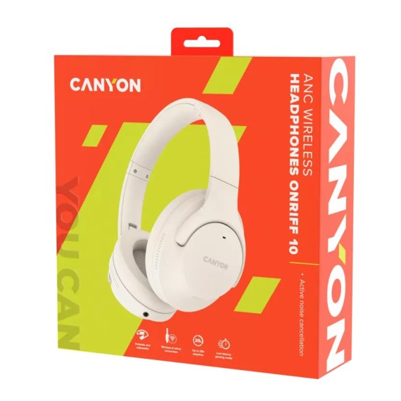 Headphone CANYON OnRiff 10 (Beige) (CNS-CBTHS10BG)