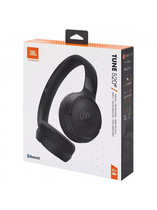 Наушник JBL TUNE T520 BT (BK) 