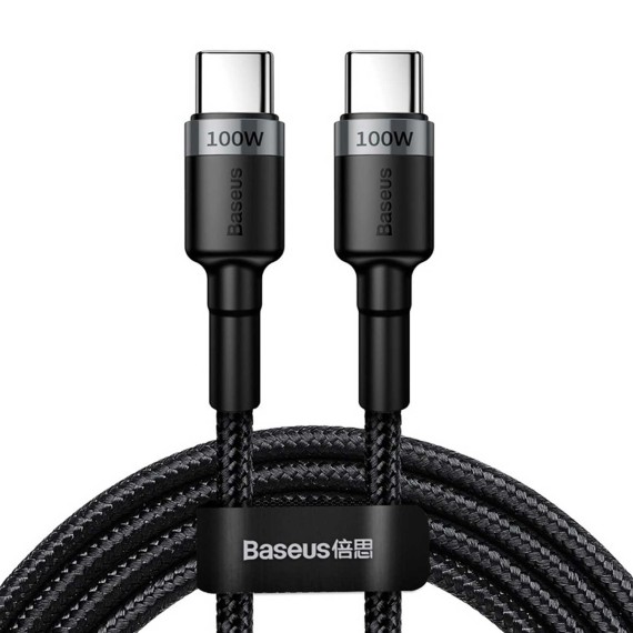 Cable BASEUS Cafule PD 2.0 100W Type-C to Type-C 2M (GR/BK) (CATKLF-ALG1)
