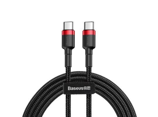 Кабель BASEUS Cafule PD 2.0 60W Type-C to Type-C 1M (RD/BK) (CATKLF-G91)