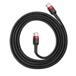 Кабель BASEUS Cafule PD 2.0 60W Type-C to Type-C 1M (RD/BK) (CATKLF-G91)