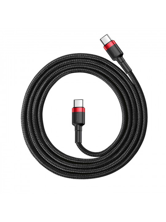 Cable BASEUS Cafule PD 2.0 60W Type-C to Type-C 1M (RD/BK) (CATKLF-G91)