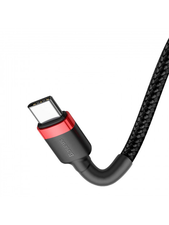 Cable BASEUS Cafule PD 2.0 60W Type-C to Type-C 1M (RD/BK) (CATKLF-G91)