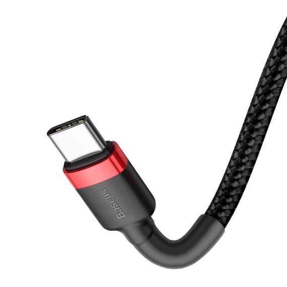 Кабель BASEUS Cafule PD 2.0 60W Type-C to Type-C 1M (RD/BK) (CATKLF-G91)