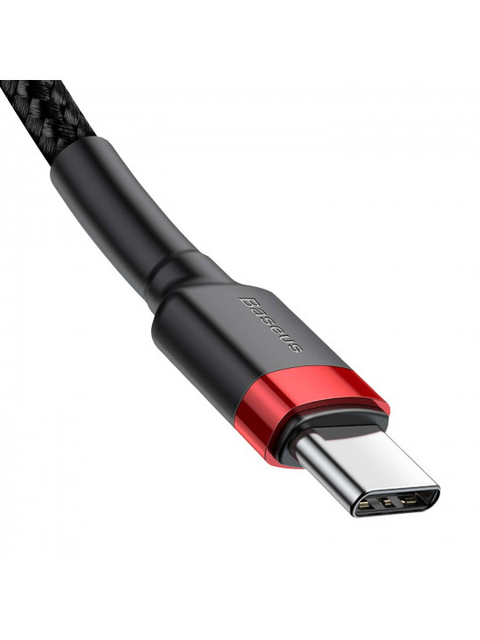 Cable BASEUS Cafule PD 2.0 60W Type-C to Type-C 1M (RD/BK) (CATKLF-G91)