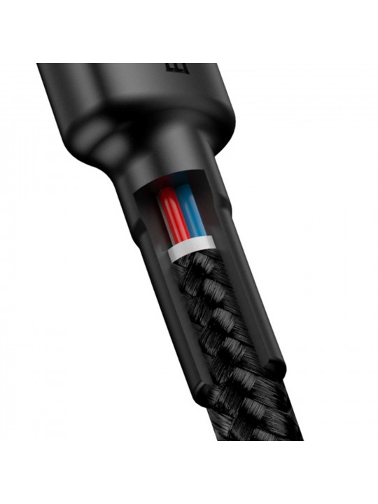Cable BASEUS Cafule PD 2.0 60W Type-C to Type-C 1M (RD/BK) (CATKLF-G91)