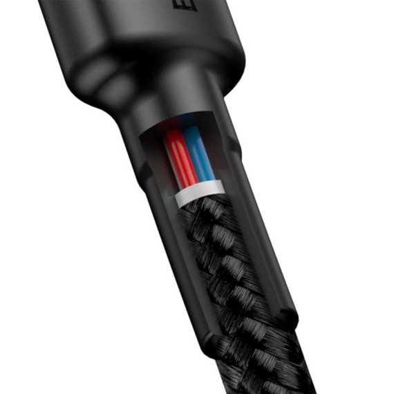 Кабель BASEUS Cafule PD 2.0 60W Type-C to Type-C 1M (RD/BK) (CATKLF-G91)