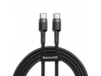 Кабель BASEUS Cafule PD 2.0 60W Type-C to Type-C 2M (GR/BK) (CATKLF-HG1)