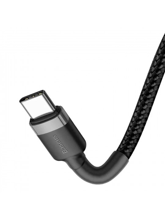 Մալուխ BASEUS Cafule PD 2.0 60W Type-C to Type-C 2M (GR/BK) (CATKLF-HG1)