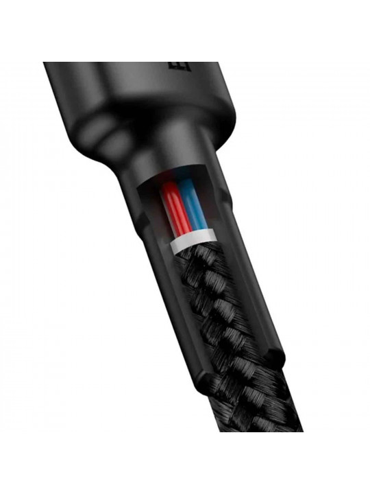 Մալուխ BASEUS Cafule PD 2.0 60W Type-C to Type-C 2M (GR/BK) (CATKLF-HG1)
