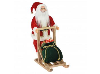 Новогодные декоративные аксессуары KOOPMAN SANTA STANDING ON SLED RED (987380) (ASK000820)