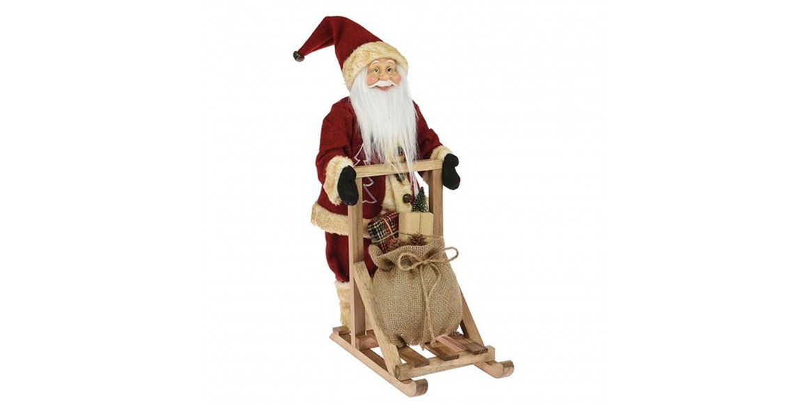 Ամանորյա դեկորատիվ առարկաներ KOOPMAN SANTA STANDING ON SLED (987472) (ASK000830)