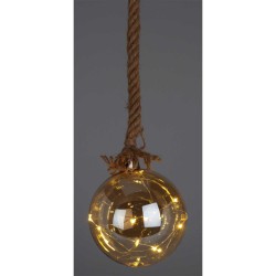 Новогодные декоративные аксессуары KOOPMAN BALL HANG DECO WITH LED 12CM (219716) (AAB200040)
