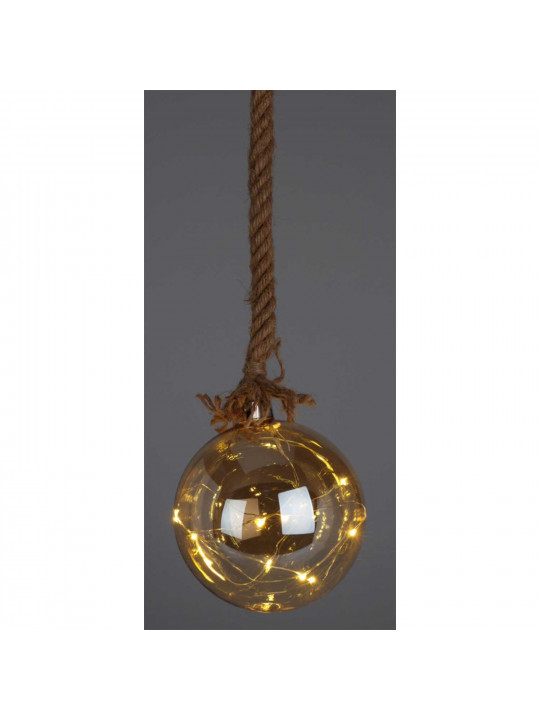 Новогодные декоративные аксессуары KOOPMAN BALL HANG DECO WITH LED 12CM (219716) (AAB200040)