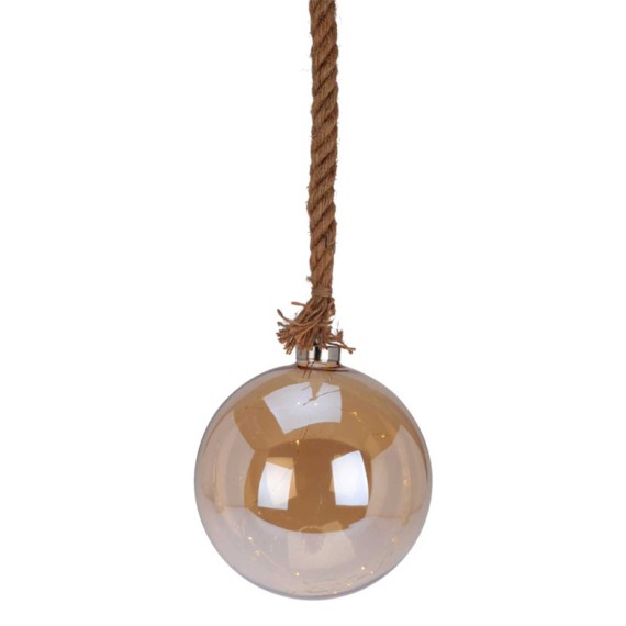 Новогодные декоративные аксессуары KOOPMAN BALL HANG DECO WITH LED 20CM (219853) (AAB200060)