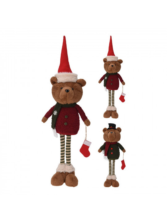 Новогодные декоративные аксессуары KOOPMAN BEAR STANDING WITH SOCK 54CM (203968) (ANT001840)