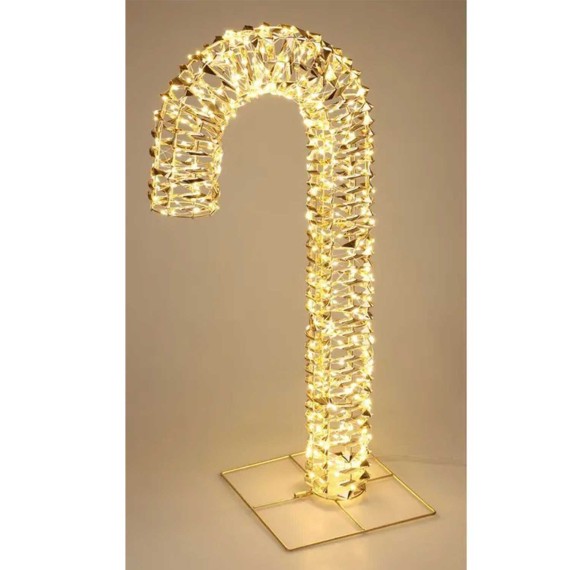 Ամանորյա դեկորատիվ առարկաներ KOOPMAN CANDY CANE 75CM LED GOLD (066426) (AMZ112300)