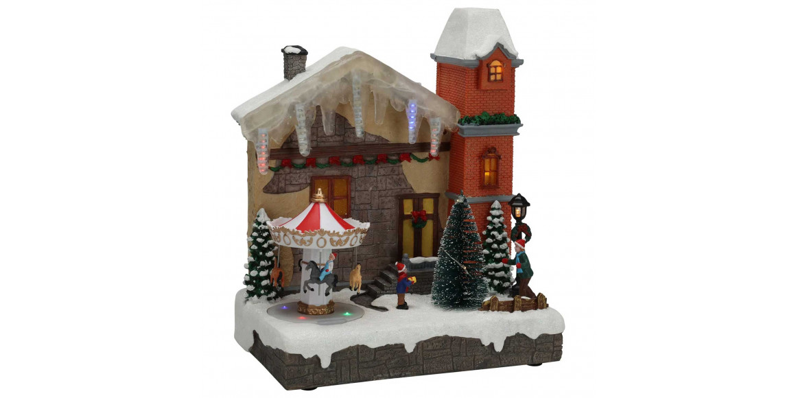 N/y decorate objects KOOPMAN CHRISTMAS SCENE WITH CAROUSEL (787680) (ACD911030)