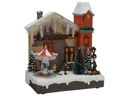 Новогодные декоративные аксессуары KOOPMAN CHRISTMAS SCENE WITH CAROUSEL (787680) (ACD911030)