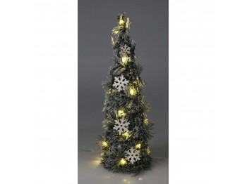 N/y decorate objects KOOPMAN CONE 40CM LED WITH SNOW (067195) (AMZ107300)