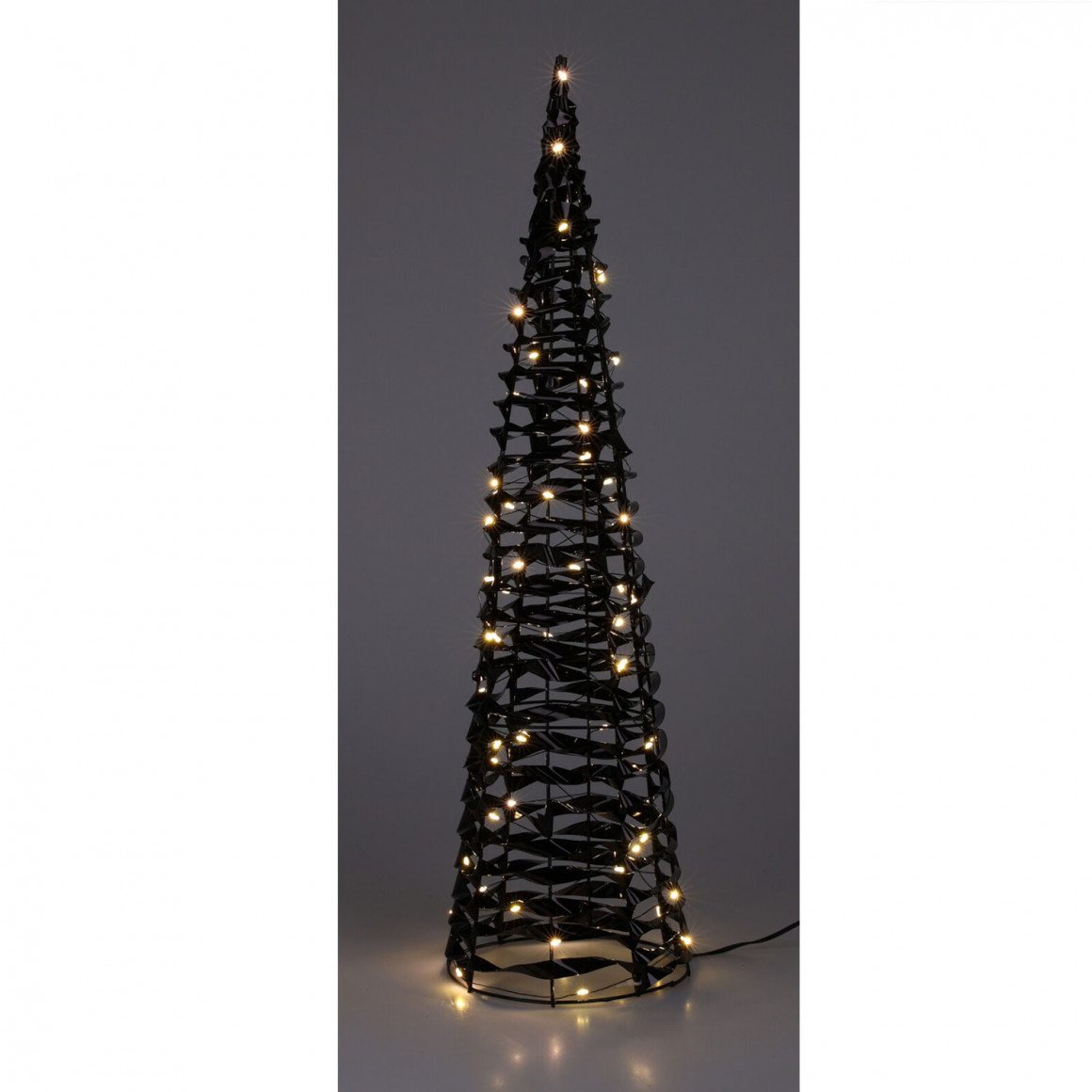 Ամանորյա դեկորատիվ առարկաներ KOOPMAN CONE 60CM BLACK MICRO LED (067270) (AMZ112610)