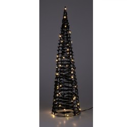 Ամանորյա դեկորատիվ առարկաներ KOOPMAN CONE 80CM BLACK MICRO LED (067294) (AMZ112620)