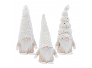 N/y decorate objects KOOPMAN GNOME HANGDECO 32CM 3ASS CREAM (050722) (ANM222340)