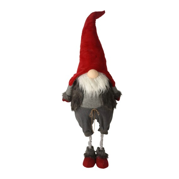 Новогодные декоративные аксессуары KOOPMAN GNOME MET LED PLUCHE 160CM RED (396233) (AQS000920)