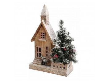 Новогодные декоративные аксессуары KOOPMAN HOUSE WITH CHRISTMAS TREE LED 44CM (765022) (ACW006550)