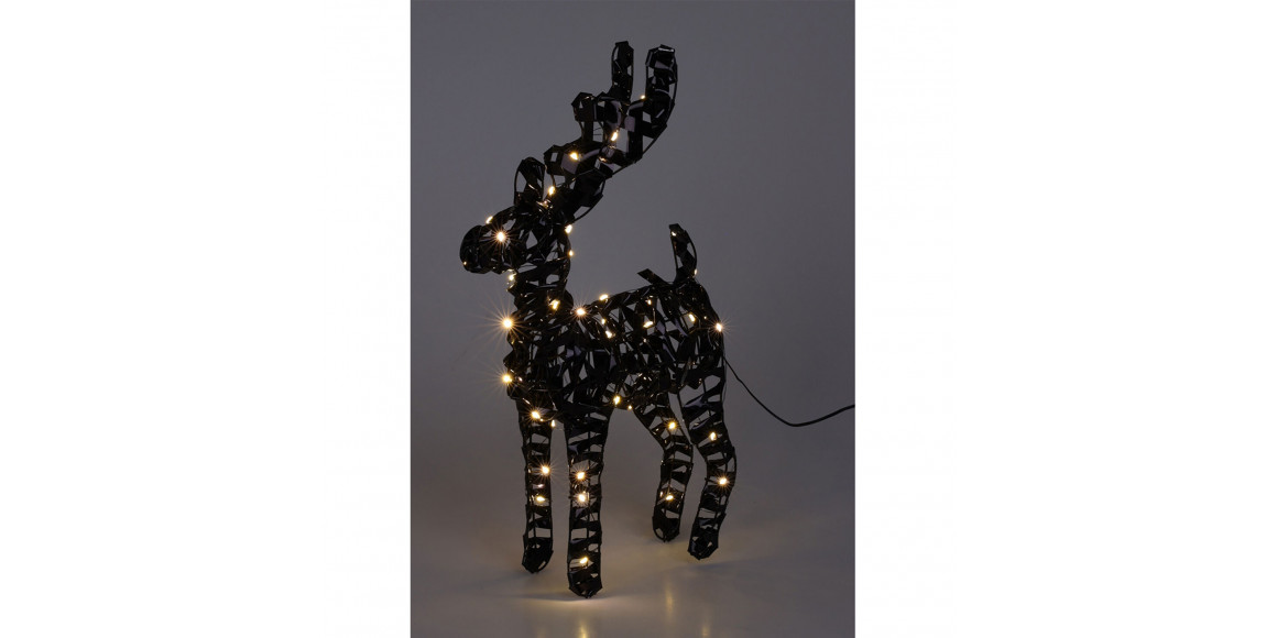 Ամանորյա դեկորատիվ առարկաներ KOOPMAN REINDEER 37CM BLACK MICRO LED (067324) (AMZ112630)