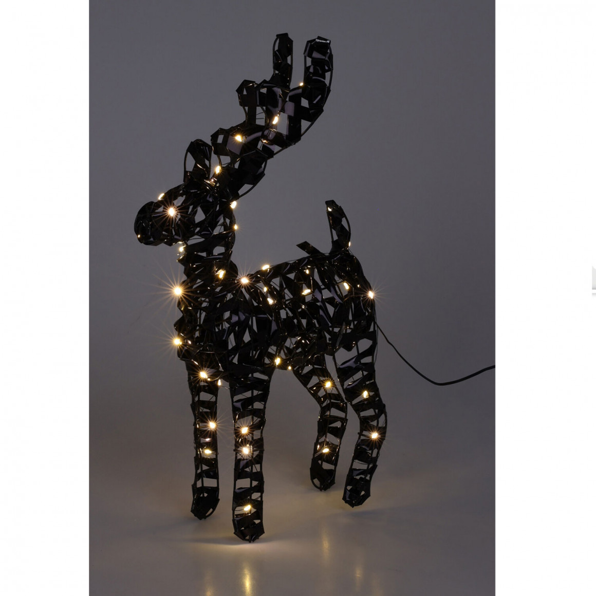 N/y decorate objects KOOPMAN REINDEER 60CM BLACK MICRO LED (067317) (AMZ112640)