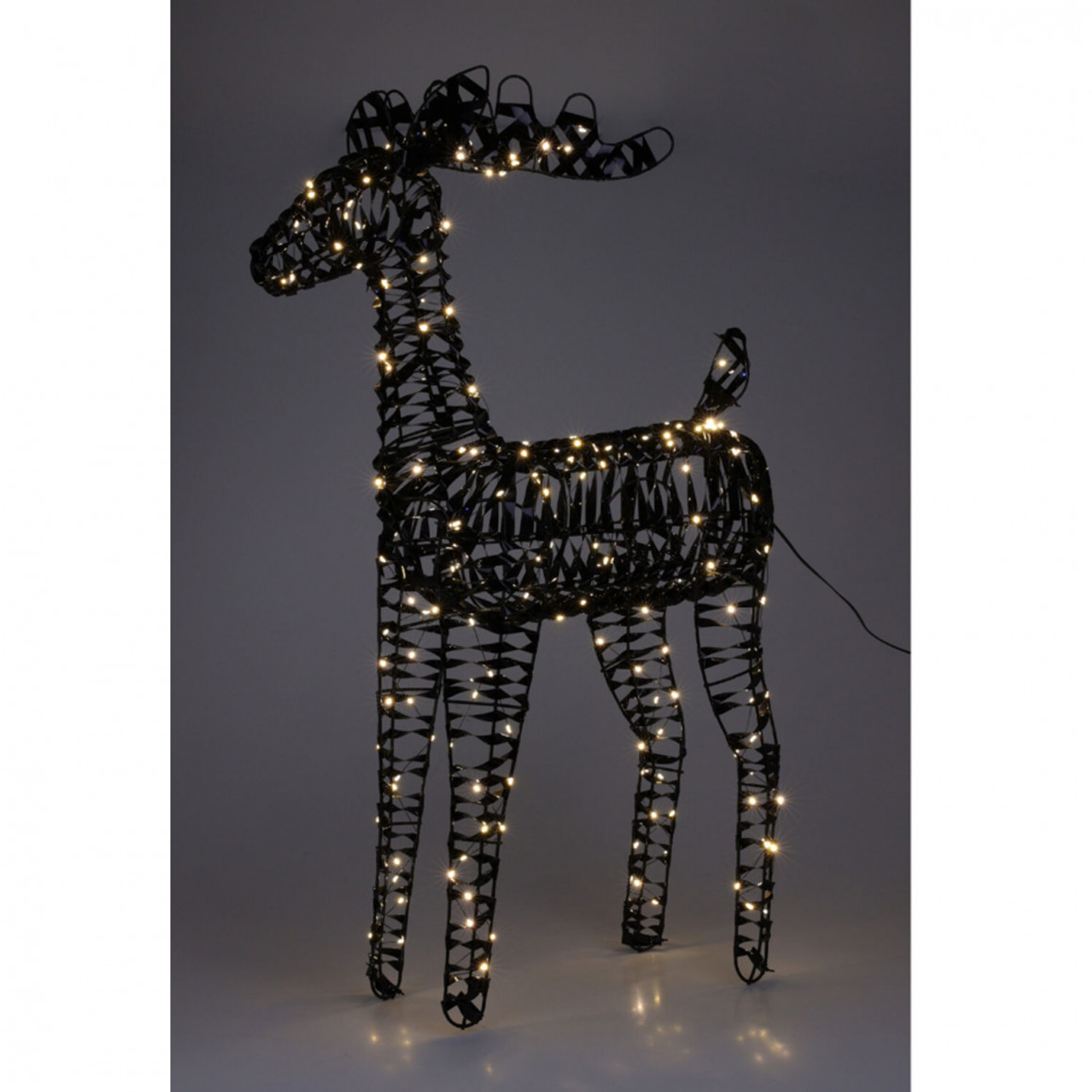 N/y decorate objects KOOPMAN REINDEER 80CM BLACK MICRO LED (067348) (AMZ112650)