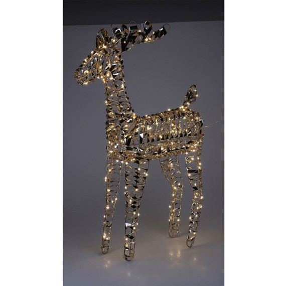 Ամանորյա դեկորատիվ առարկաներ KOOPMAN REINDEER 80CM GOLD MICRO LED (295550) (AMZ112250)