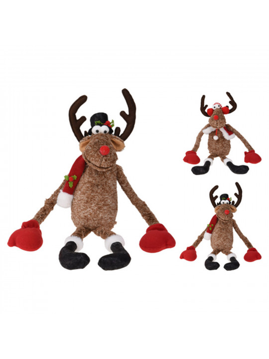 N/y decorate objects KOOPMAN REINDEER WITH HANGING LEG 72CM (203906) (ANT001770)