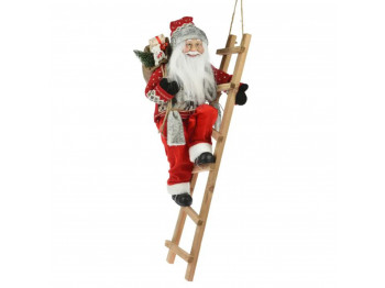 Ամանորյա դեկորատիվ առարկաներ KOOPMAN SANTA STANDING ON LADDER (987274) (ASK000800)