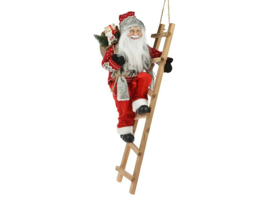 Новогодные декоративные аксессуары KOOPMAN SANTA STANDING ON LADDER (987274) (ASK000800)