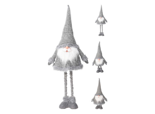 Новогодные декоративные аксессуары KOOPMAN SANTA WITH TELESCOPE LEGS SILVER (221269) (AMA000240)