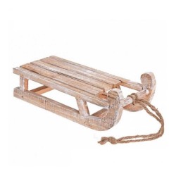 N/y decorate objects KOOPMAN SLEDGE 30CM WHITE WASHED (107375) (ACW002830)