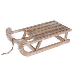 Ամանորյա դեկորատիվ առարկաներ KOOPMAN SLEDGE WITH LED 50CM WHITE (877599) (ACW004050)