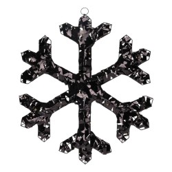 N/y decorate objects KOOPMAN SNOWFLAKE 50CM 50 LED BLACK (214834) (AMZ112760)