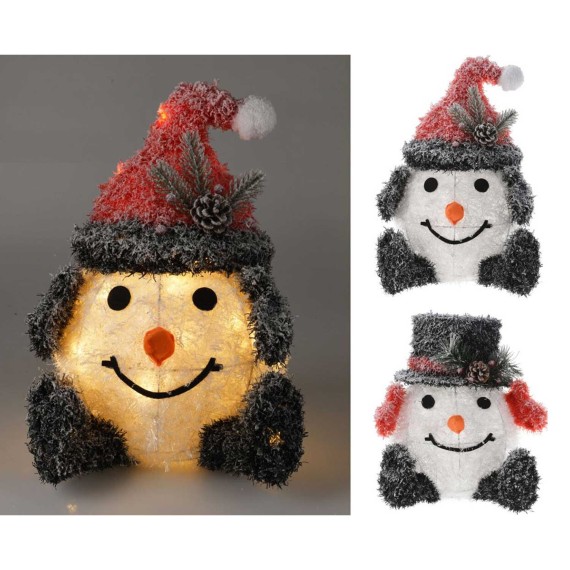 Ամանորյա դեկորատիվ առարկաներ KOOPMAN SNOWMAN 36CM/42CM LED 2ASS (206914) (AMZ130110)