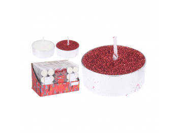 Ամանորյա դեկորատիվ առարկաներ KOOPMAN TEALIGHT 37MM S8 GLITTER 2ASS (242816) (ACC676950)