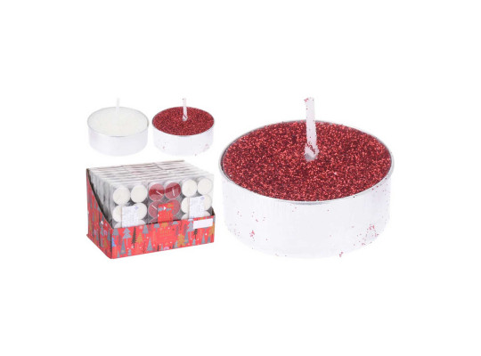 N/y decorate objects KOOPMAN TEALIGHT 37MM S8 GLITTER 2ASS (242816) (ACC676950)