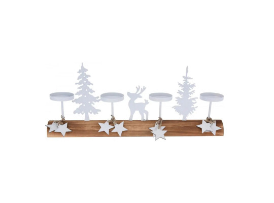 Новогодные декоративные аксессуары KOOPMAN TEALIGHT HOLDER XMAS SCENE (876240) (AAE324210)