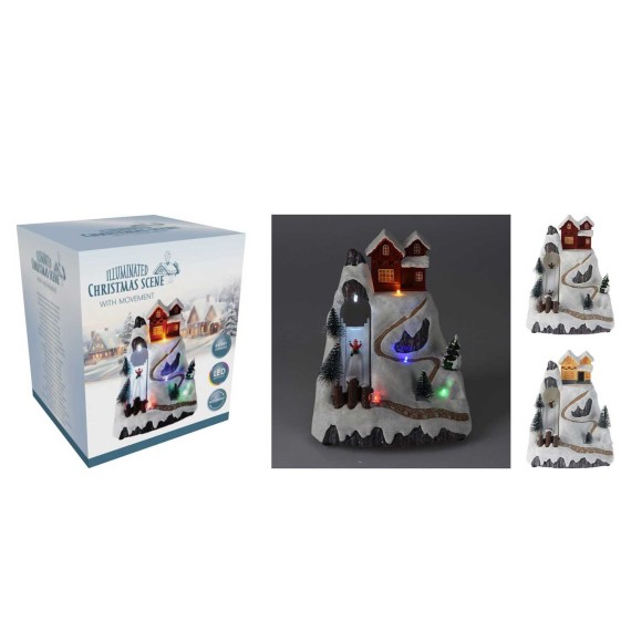 Новогодные декоративные аксессуары KOOPMAN WINTER SCENE 21CM WITH GLIDE (060097) (ACD911150)