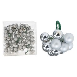 N/y decorate objects KOOPMAN XMAS BALL 20MM ON WIRE SILVER (758444) (ARB100010)