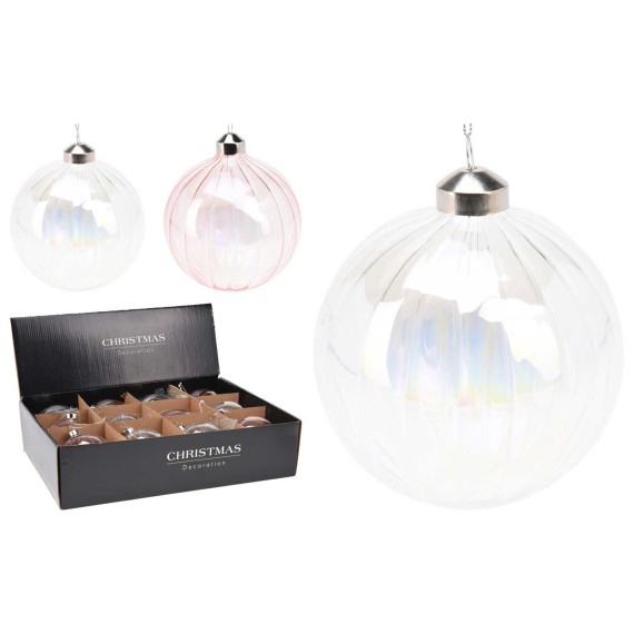 Ամանորյա դեկորատիվ առարկաներ KOOPMAN XMAS BALL GLASS 10CM 2ASS (182966) (ABT400560)