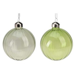 N/y decorate objects KOOPMAN XMAS BALL GLASS 8CM 2ASS (182720) (ABT400520)