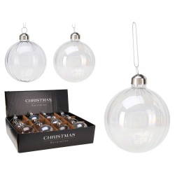 N/y decorate objects KOOPMAN XMAS BALL GLASS 8CM 2ASS (182843) (ABT400540)