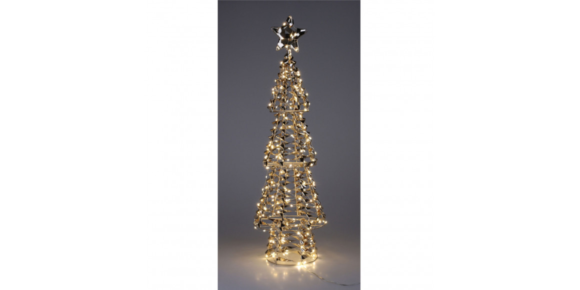 Ամանորյա դեկորատիվ առարկաներ KOOPMAN XMAS TREE 68CM 80LED SHINY GOL (207256) (AMZ112370)